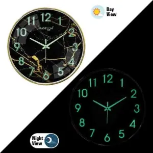 3D Radium Numbers Green Wall Clock