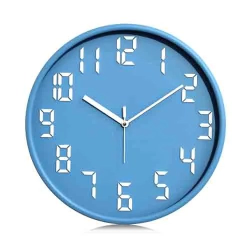 Blue Printed Wall Clock