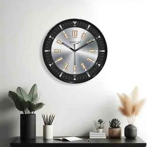 Metallic Foil Finish Wall Clock