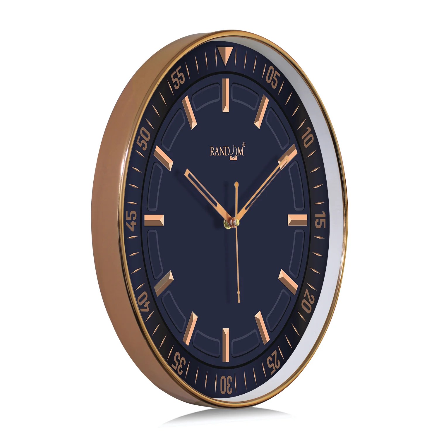 Metallic Foil Finish Wall Clock