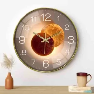 Metallic Foil Finish Wall Clock