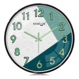 3D Radium Numbers Green Wall Clock