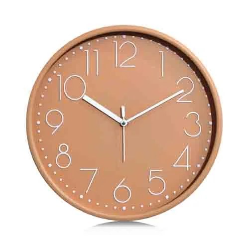 Brown Printed Wall Clock