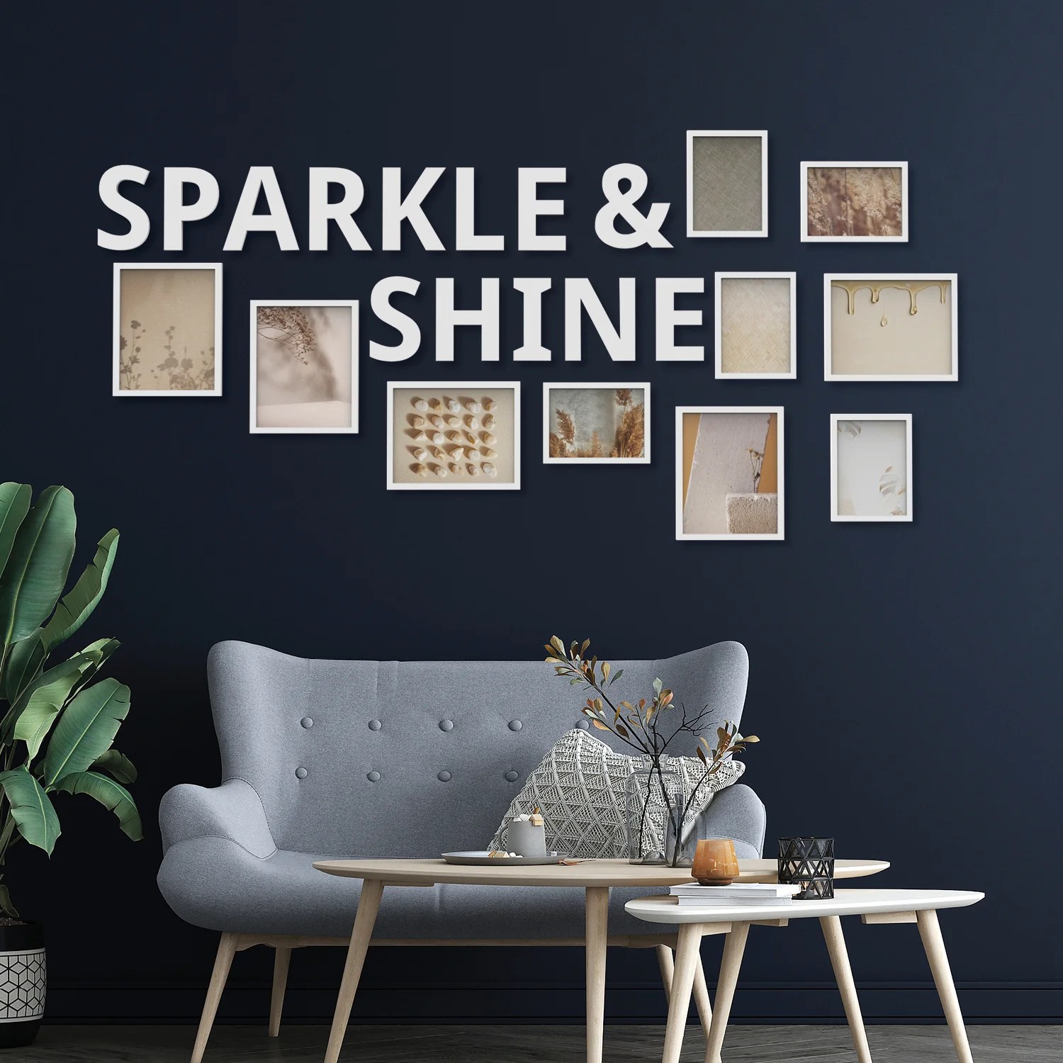 Random Set of 10 3D Sparkle & Shine Collage Photo Frames
