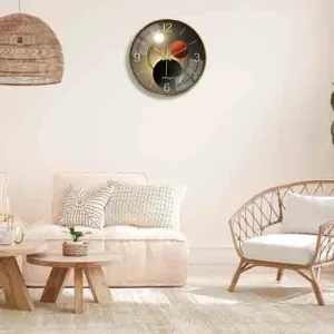 Metallic Foil Finish Wall Clock