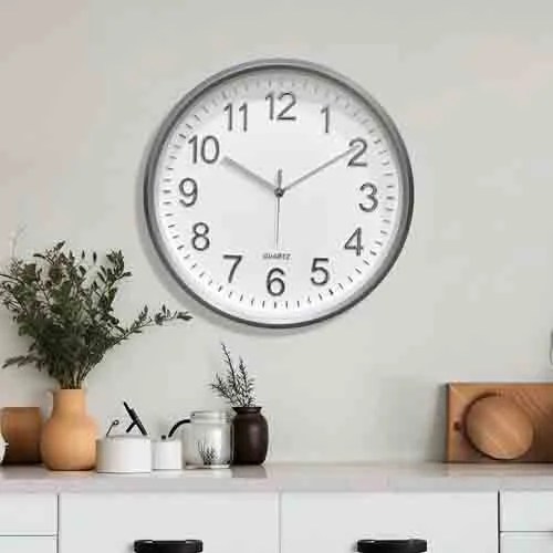 Luxury Gry & White Wall Clock