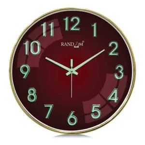 3D Radium Numbers Green Wall Clock