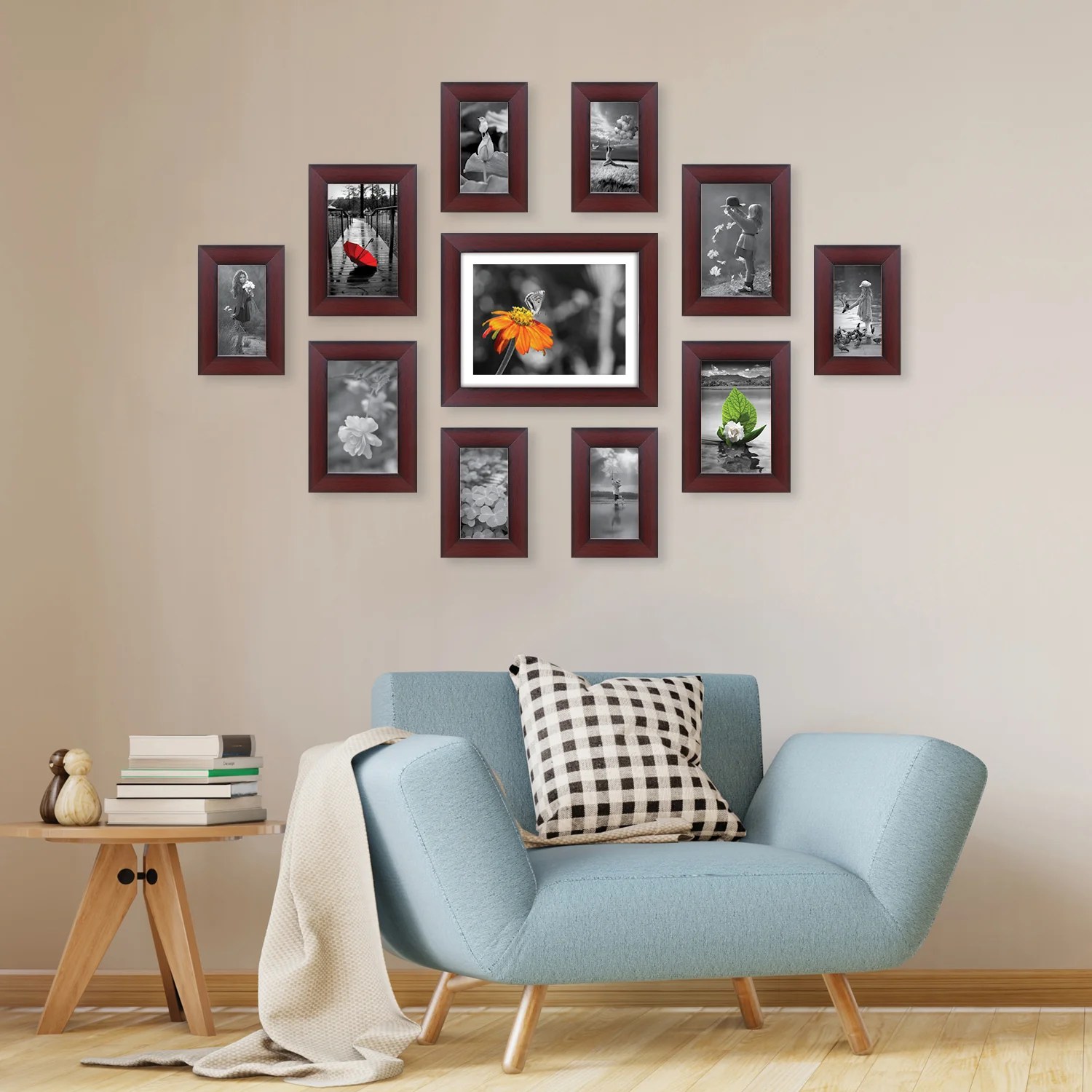 Brown Solid Collage Rosewood Photo Frames