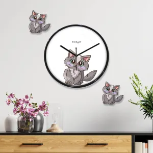 Metallic Foil Finish Wall Clock