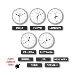Grey & White 5 Pieces Abstract Wall Clocks