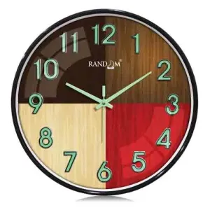 3D Radium Numbers Green Wall Clock