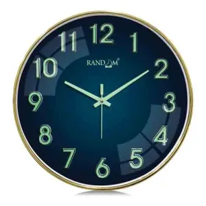 3D Radium Numbers Green Wall Clock