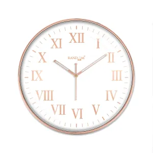 Copper-Toned Printed Wall Clock