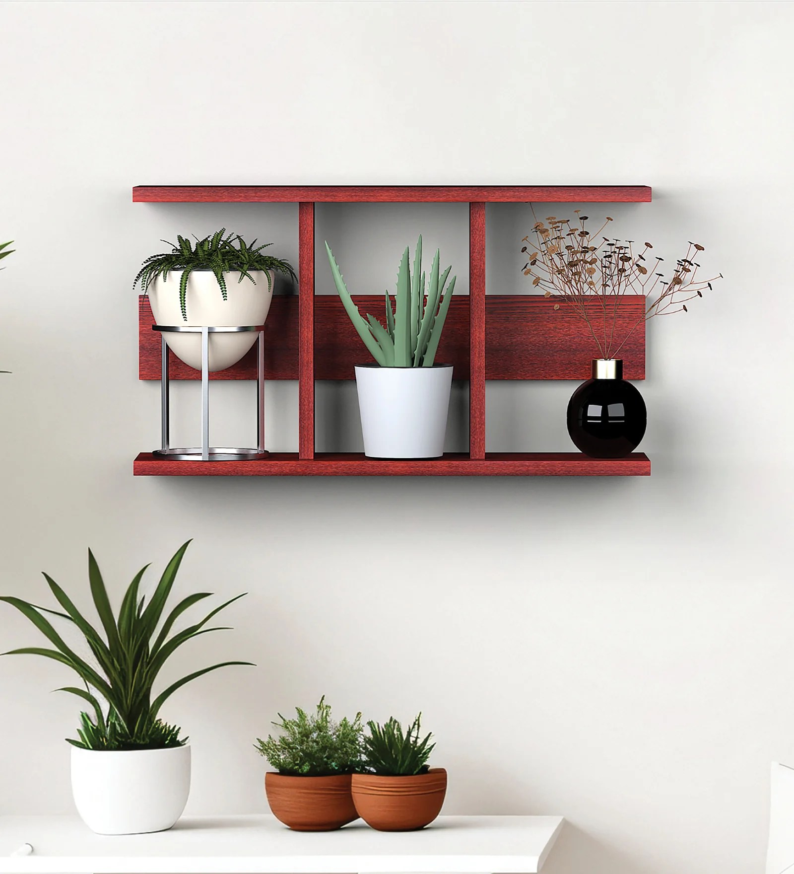 Random Wooden Planter Stand Latest Modern  Shape Planter Wall D?cor for Home, Living Room, Kitchen, Office Etc