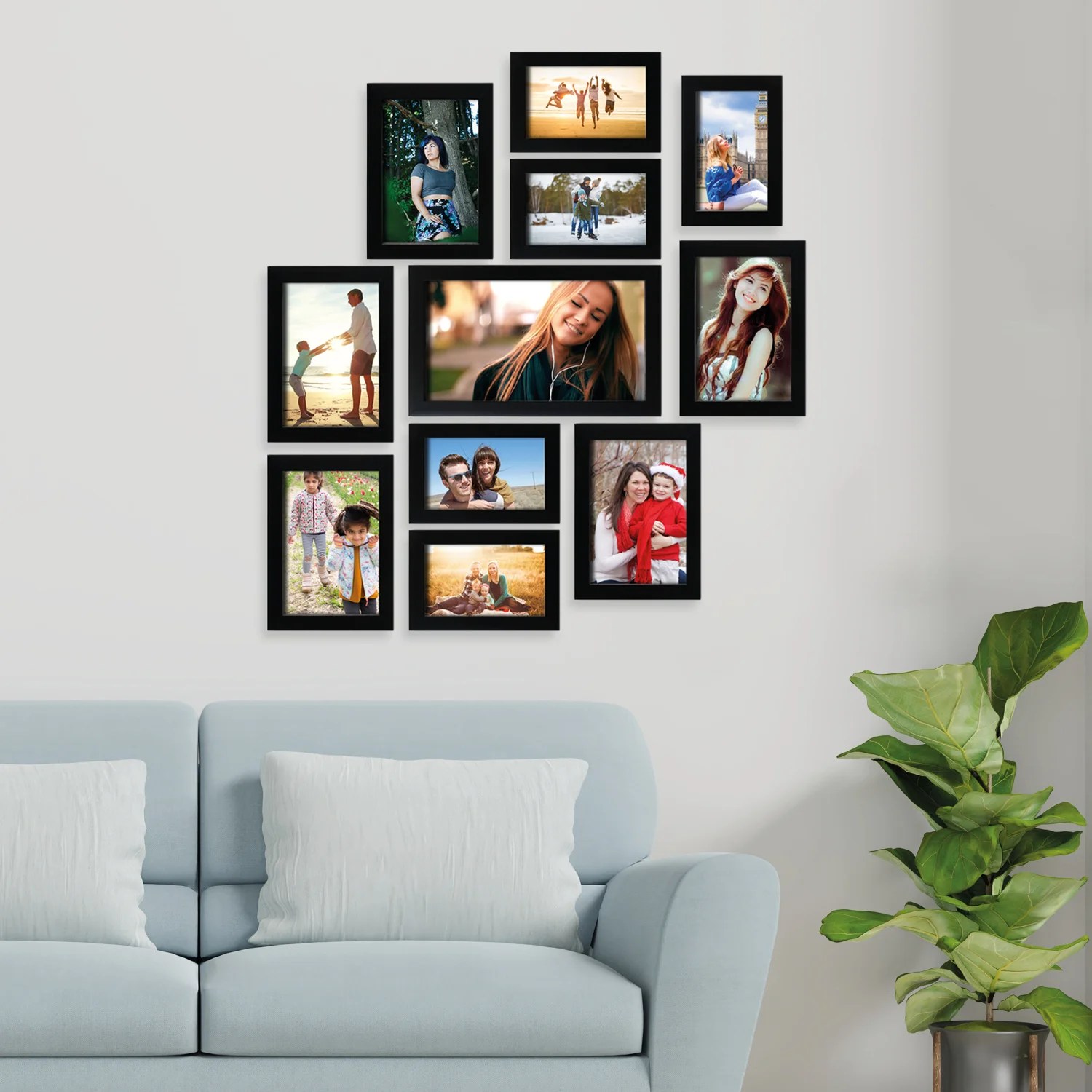 Random Set of 11 3D Collage Photo Frames